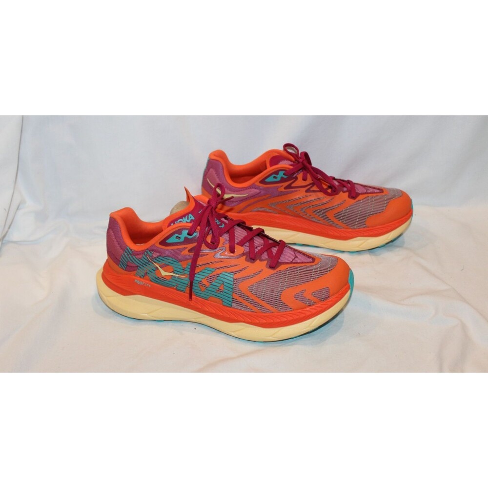 Hoka Tecton X 2 Women's Trail Running Shoes 9 B Cherries Jubilee Flame NWOB $275